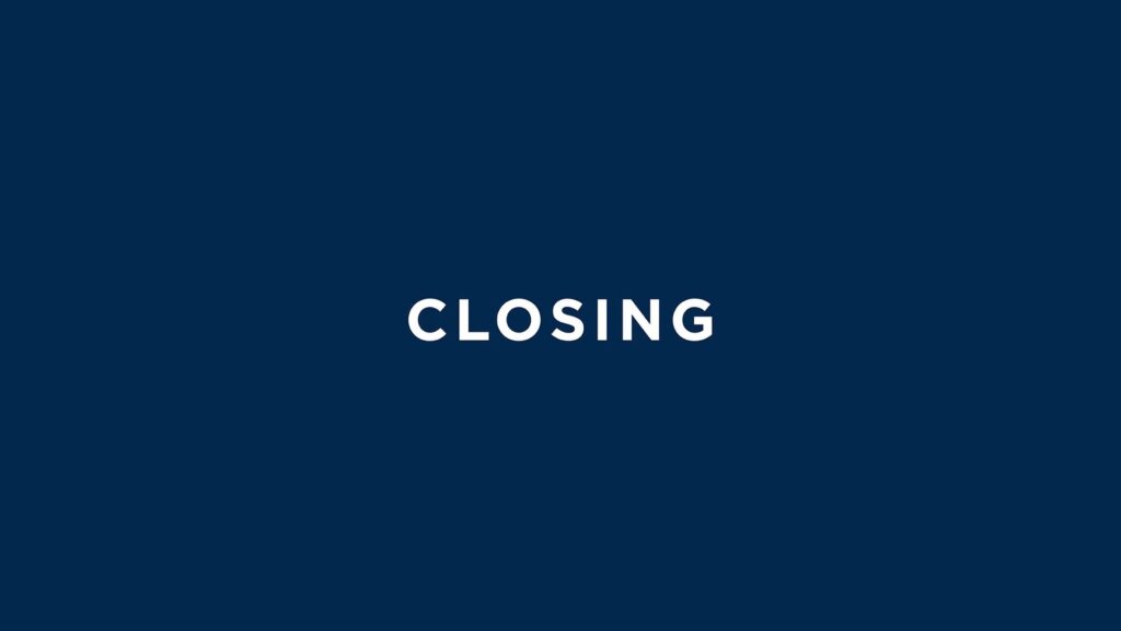 Closing (3 mins)